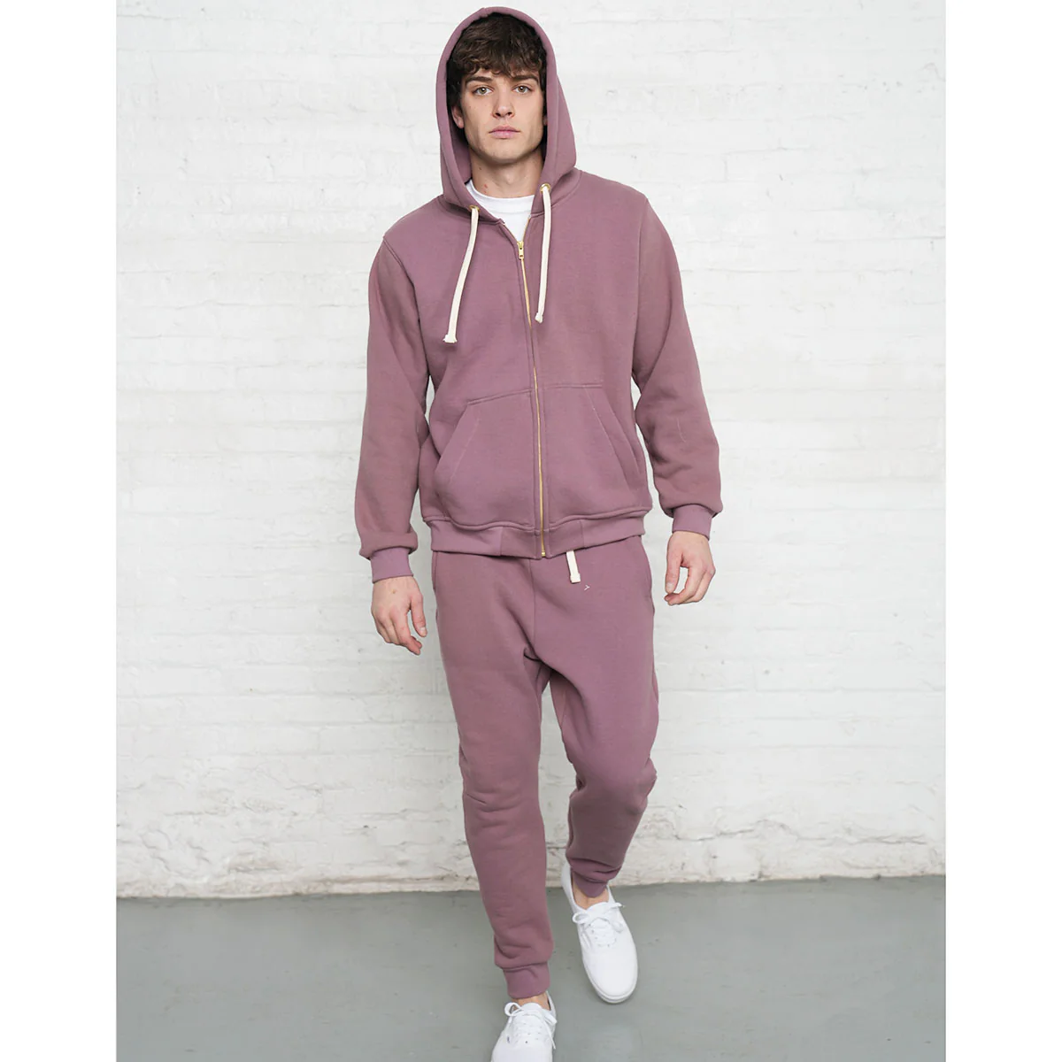 Zip-Up Hoodie - Rose Taupe - Image 5
