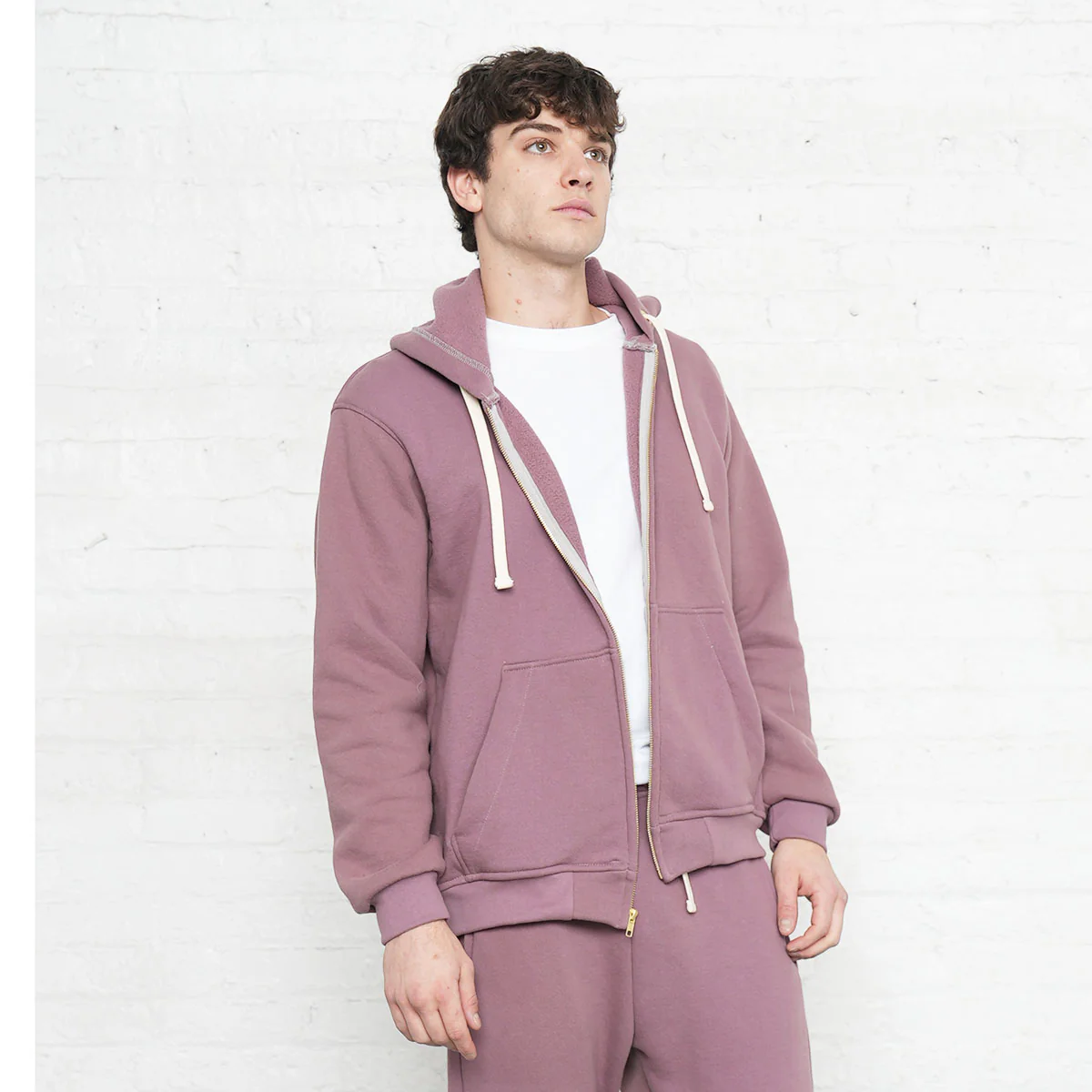 Zip-Up Hoodie - Rose Taupe - Image 6